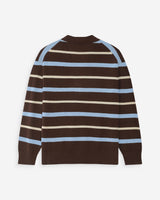 Jersey oversize con cuello polo chocolat Vaporetto