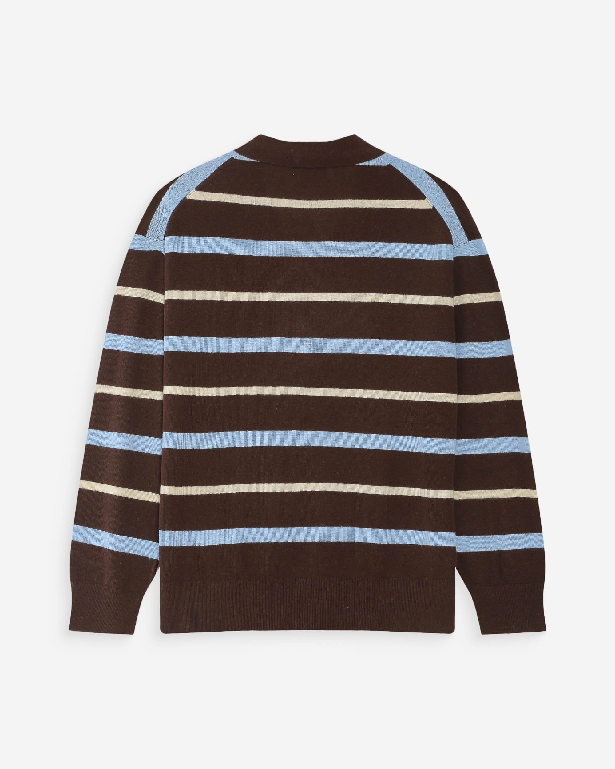 Jersey oversize con cuello polo chocolat Vaporetto