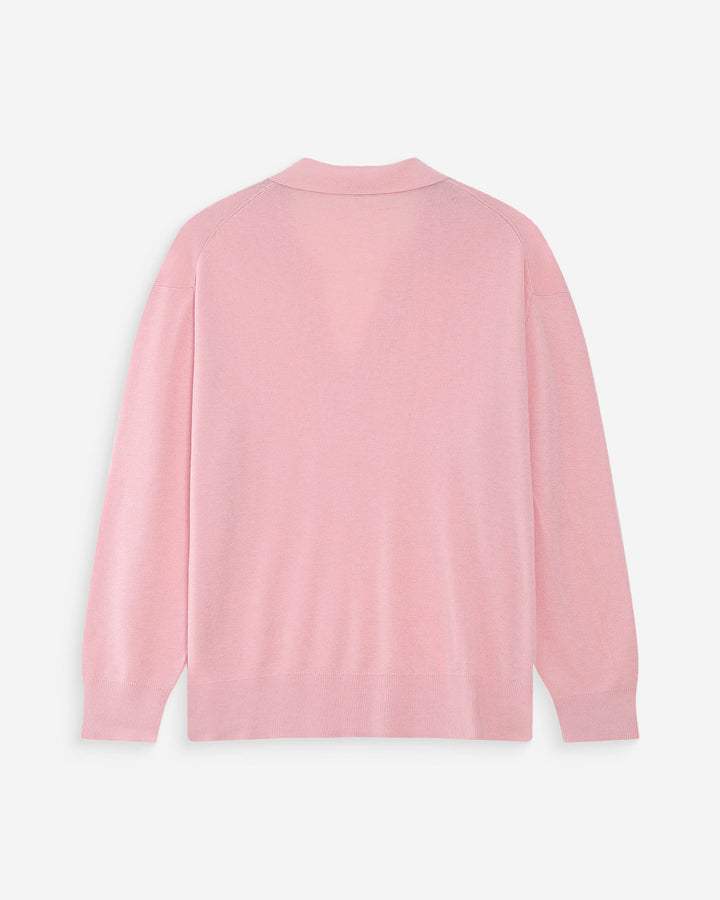 Jersey oversize con cuello polo rose Vaporetto