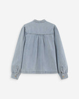 Blouse droite en denim skyblue Valory