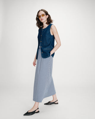 Veste cintrée en jean mediumblue Vallon