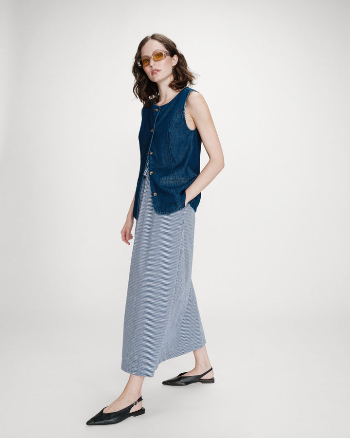 Veste cintrée en jean mediumblue Vallon