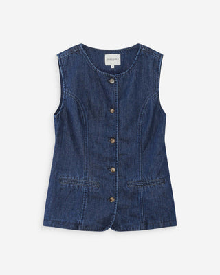 Veste cintrée en jean mediumblue Vallon