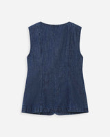 Veste cintrée en jean mediumblue Vallon