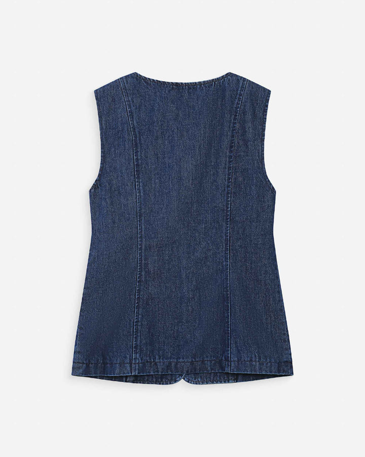 Veste cintrée en jean mediumblue Vallon