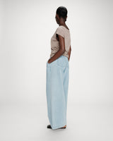 V-neck short-sleeve lurex top grege Valsons
