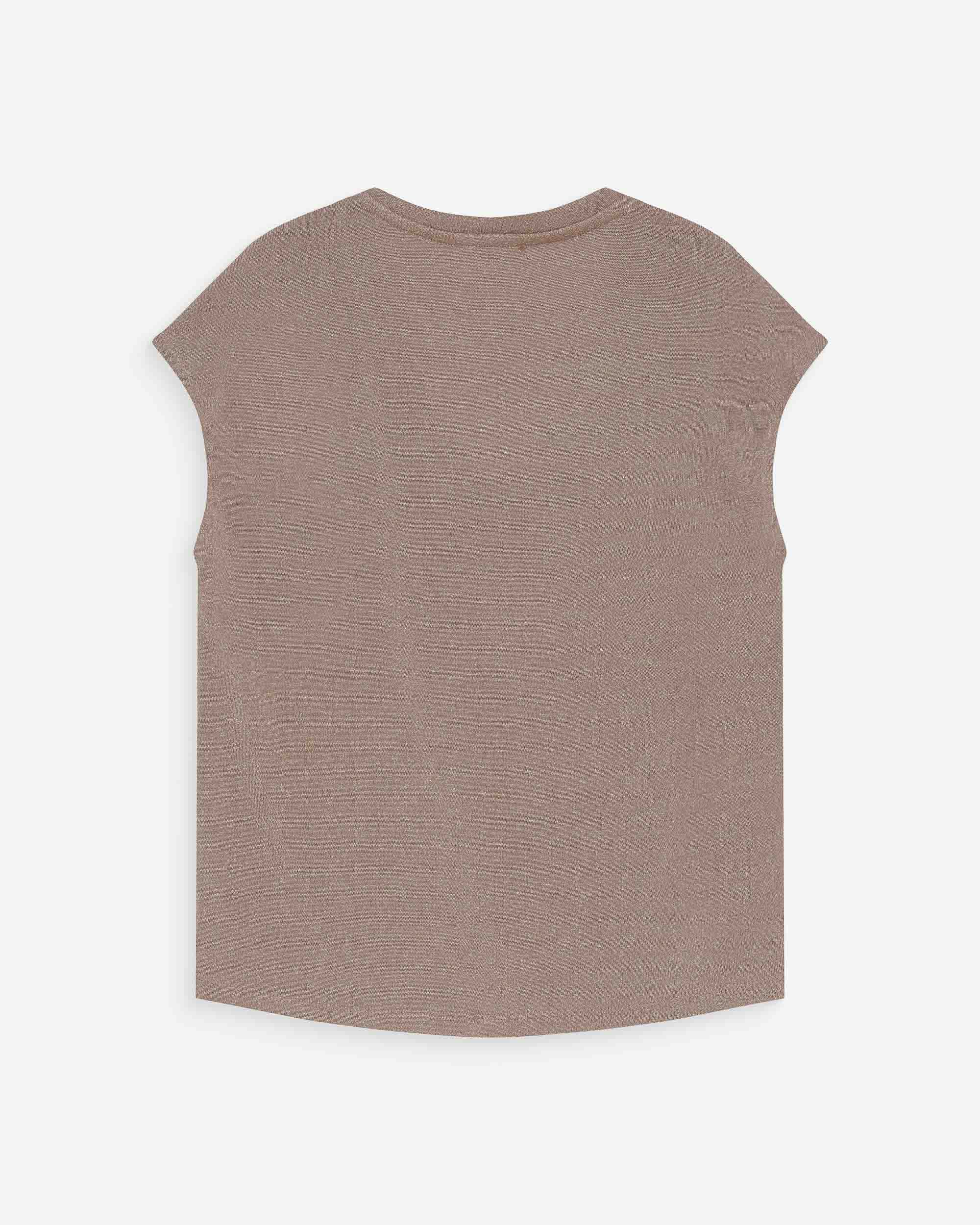 Top col V en lurex grege Valsons