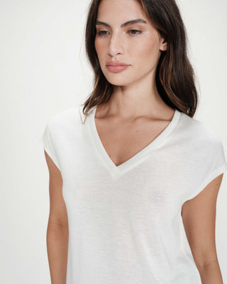 Top col V en lurex ivoire Valsons