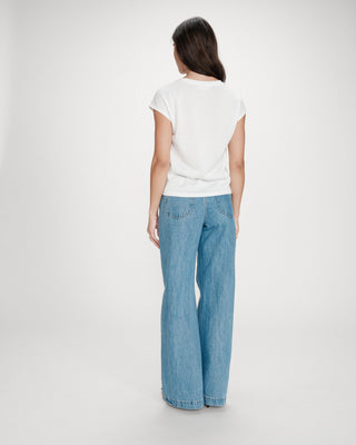 Top col V en lurex ivoire Valsons