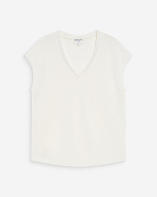 Top col V en lurex ivoire Valsons