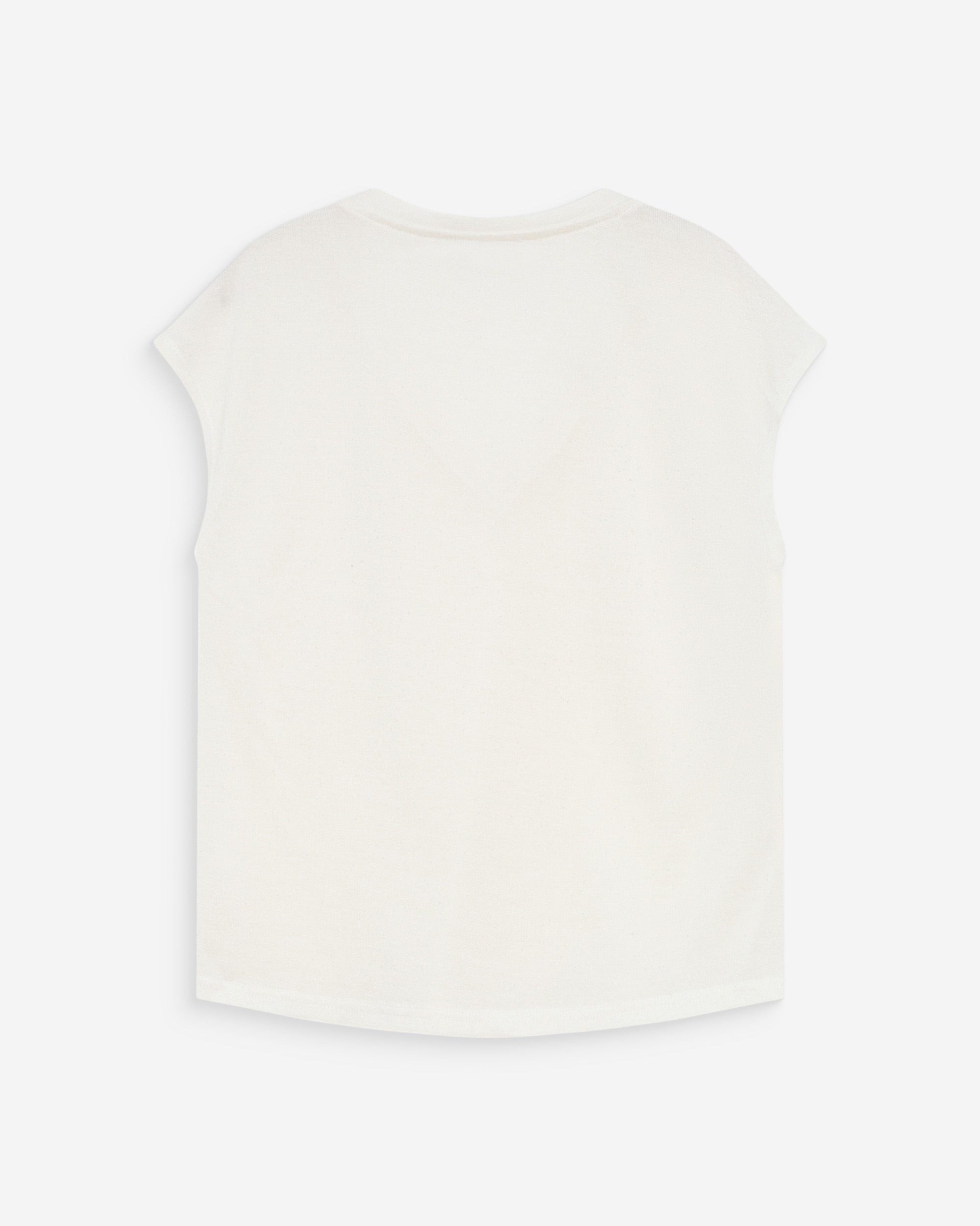 Top col V en lurex ivoire Valsons