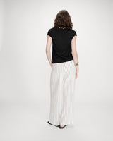 Top col V en lurex noir Valsons