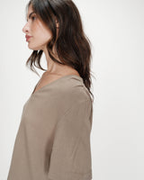 Top manches courtes kaki Violon