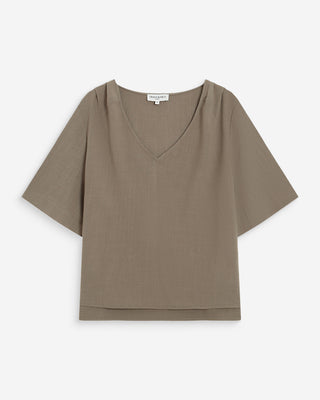 Top manches courtes kaki Violon