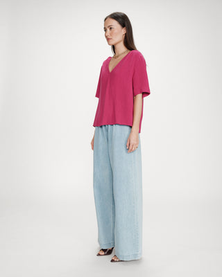 Top manches courtes pivoine Violon