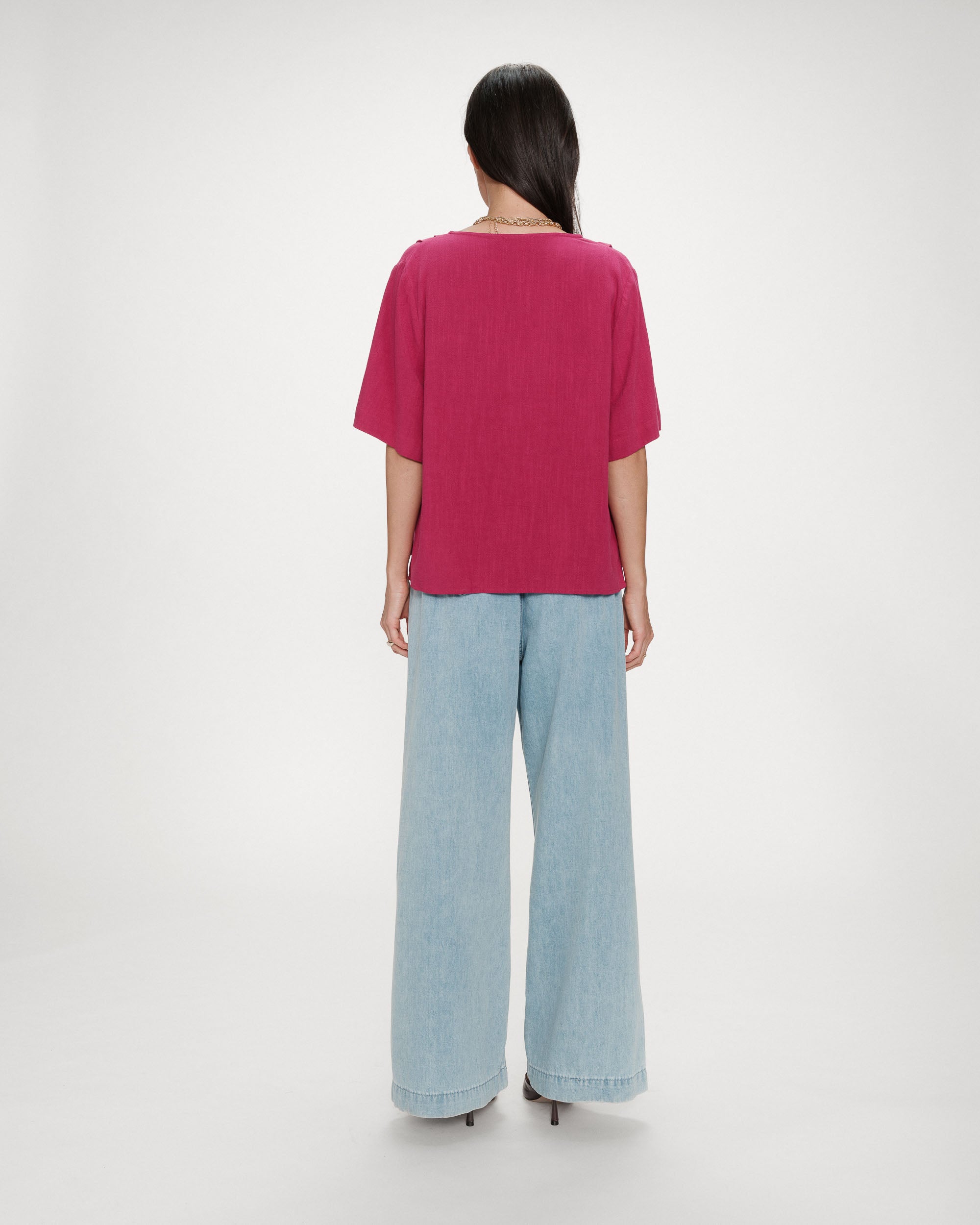 Top manches courtes pivoine Violon