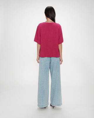 Top manches courtes pivoine Violon