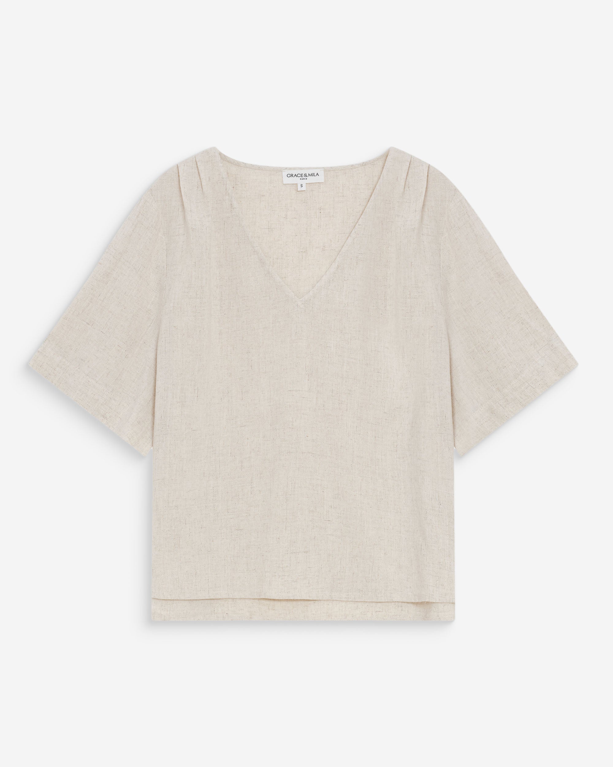 Top manches courtes sable Violon