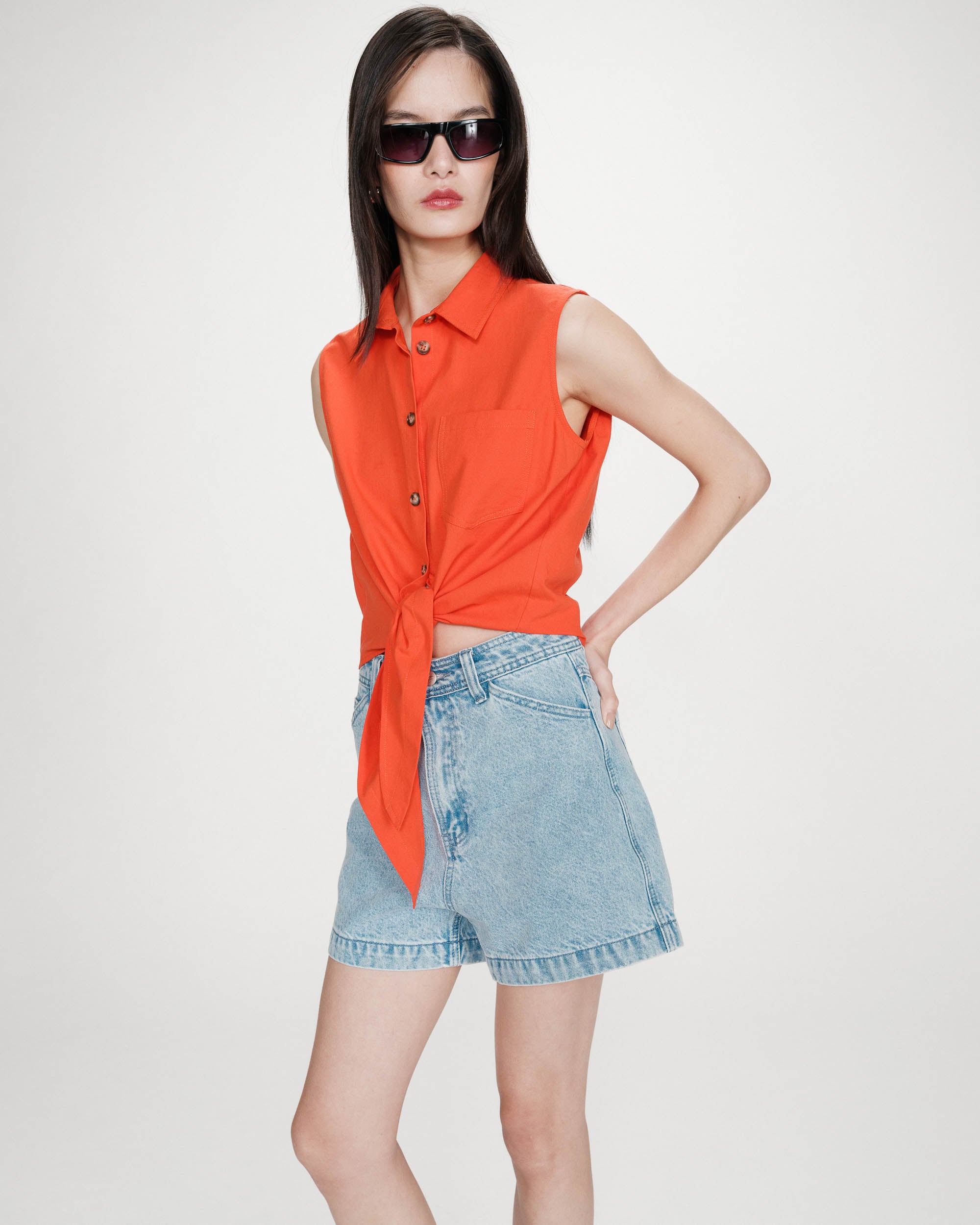 Chemise en coton sanguine Vero