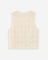 Top en crochet ecru Vony