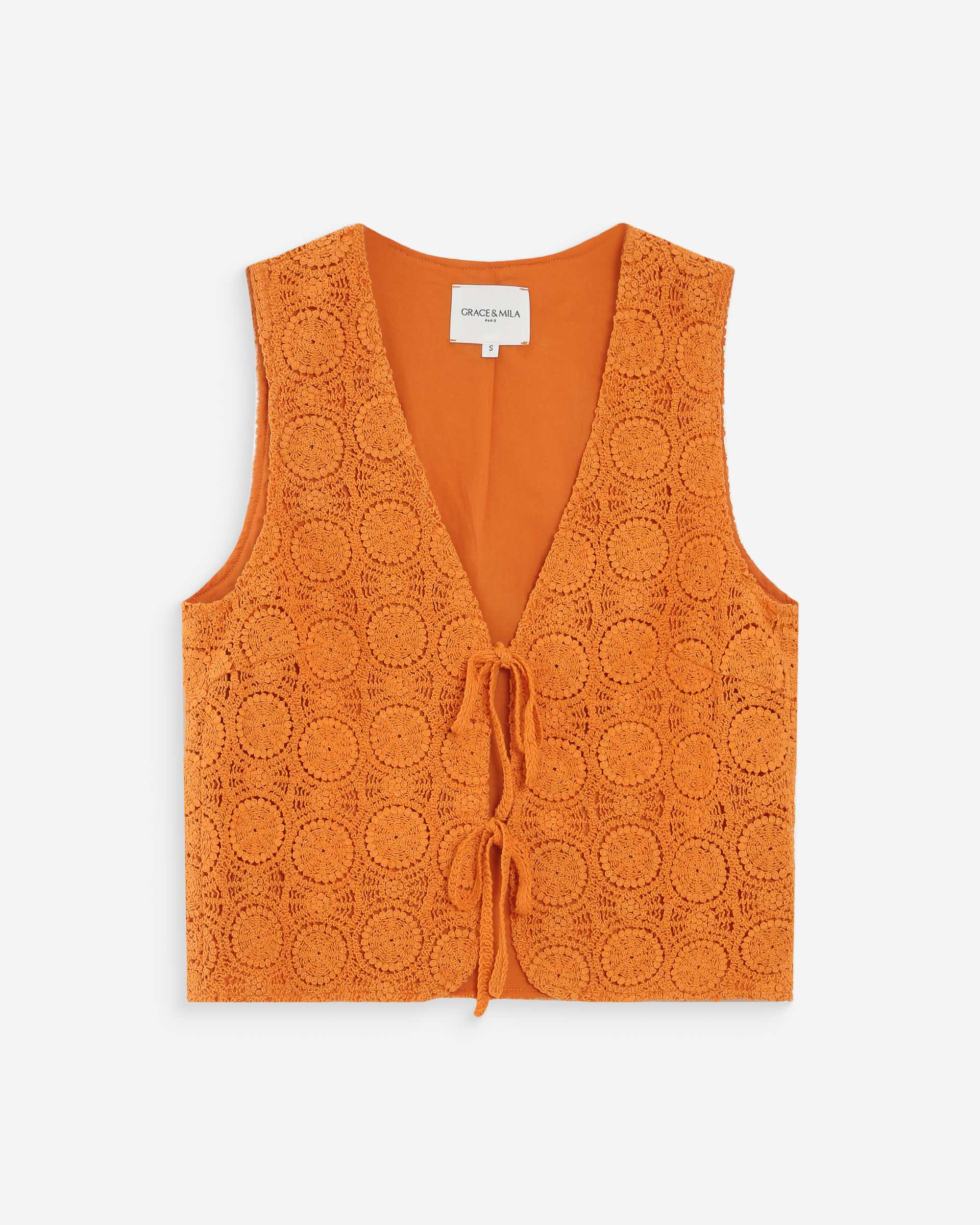 Top en crochet or Vony