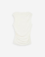 Top sans manches drapé ivoire Valley