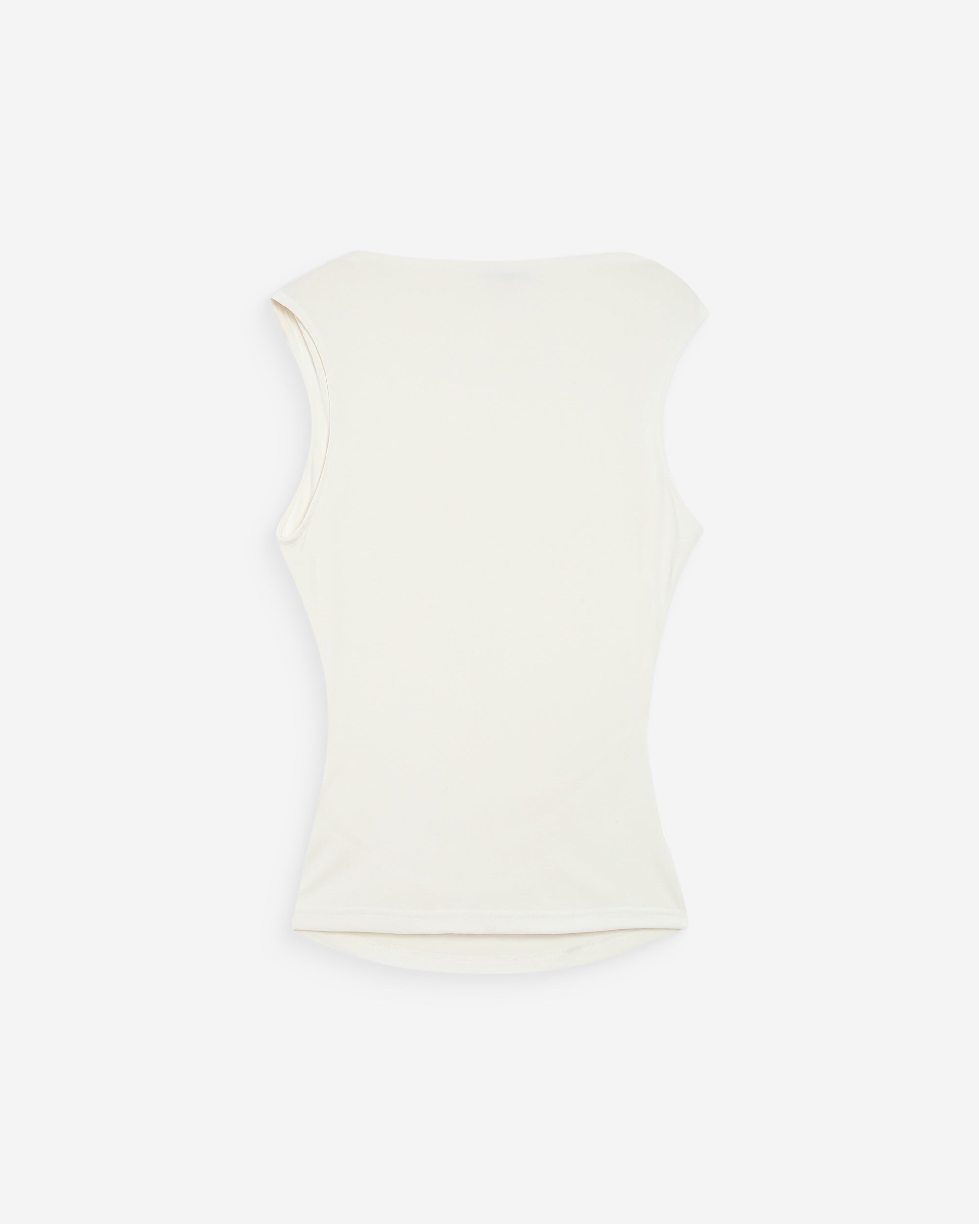Top sans manches drapé ivoire Valley
