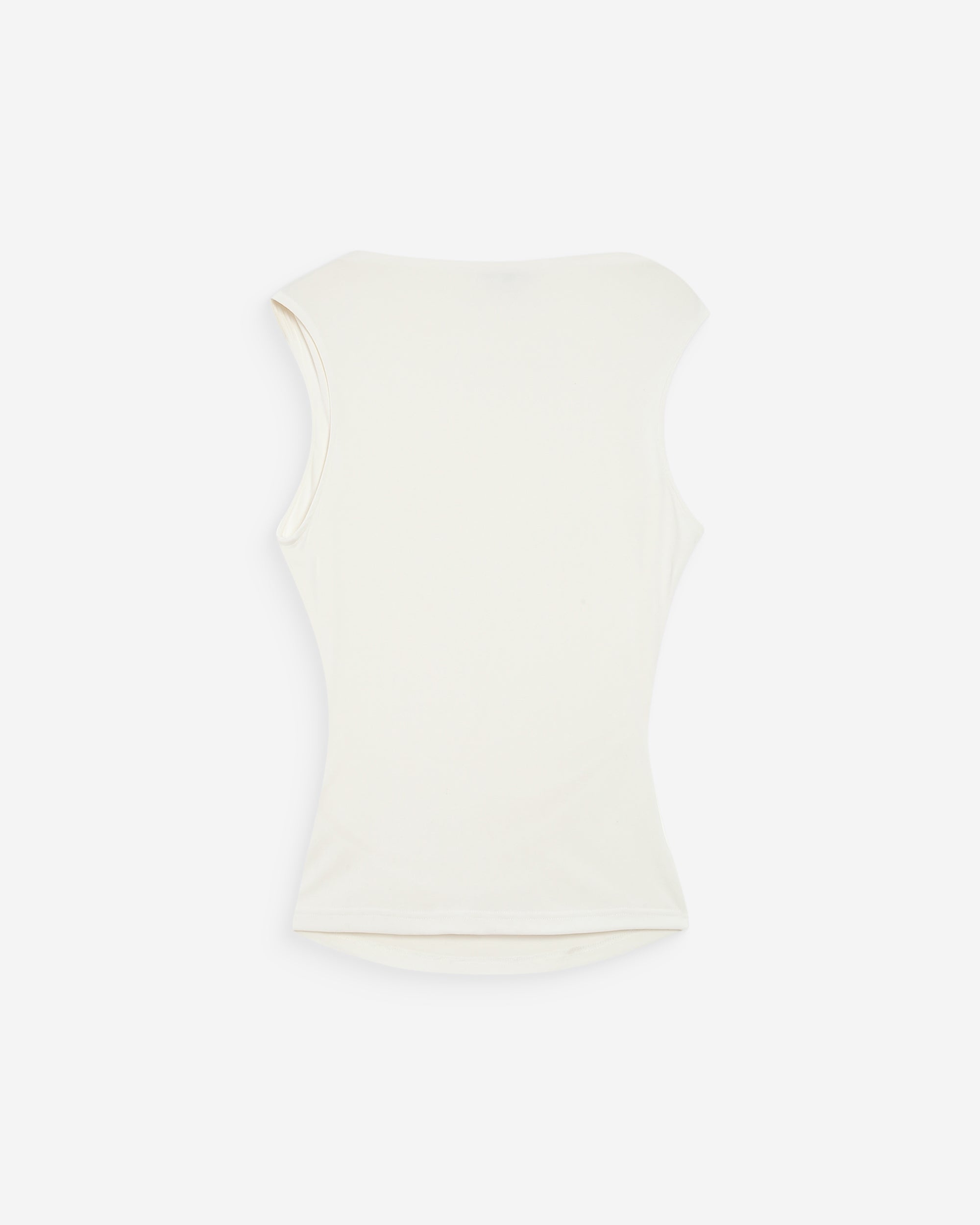 Top sans manches drapé ivoire Valley
