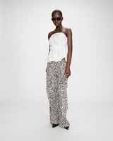 Top peplum ajustado ivoire Valo