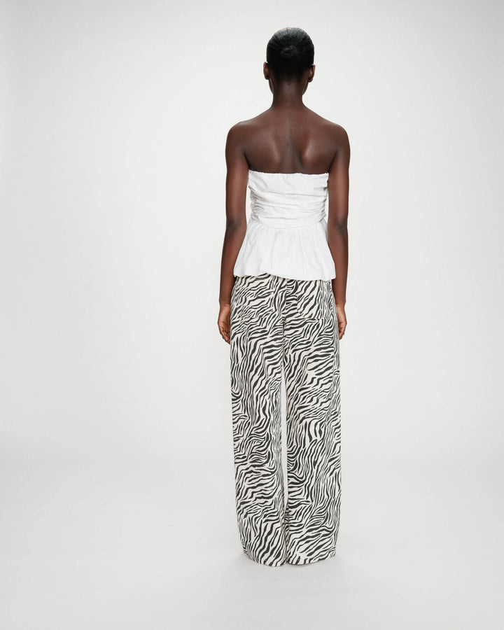 Top peplum ajustado ivoire Valo