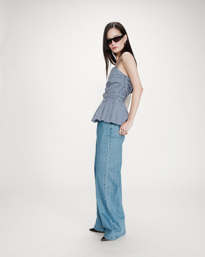 Top peplum ajustado marine Valo