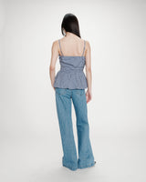 Top peplum ajustado marine Valo