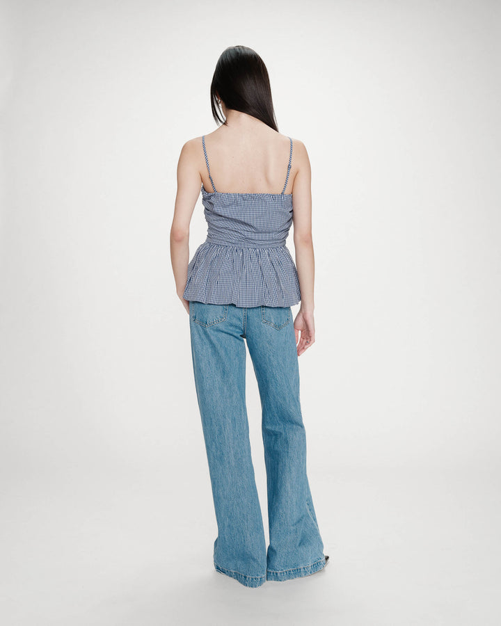 Top peplum ajustado marine Valo