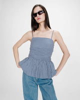 Top peplum ajustado marine Valo