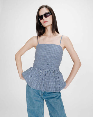 Top peplum ajustado marine Valo