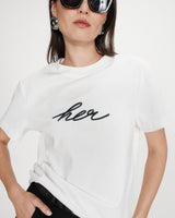 T-shirt à message ivoire Vanders