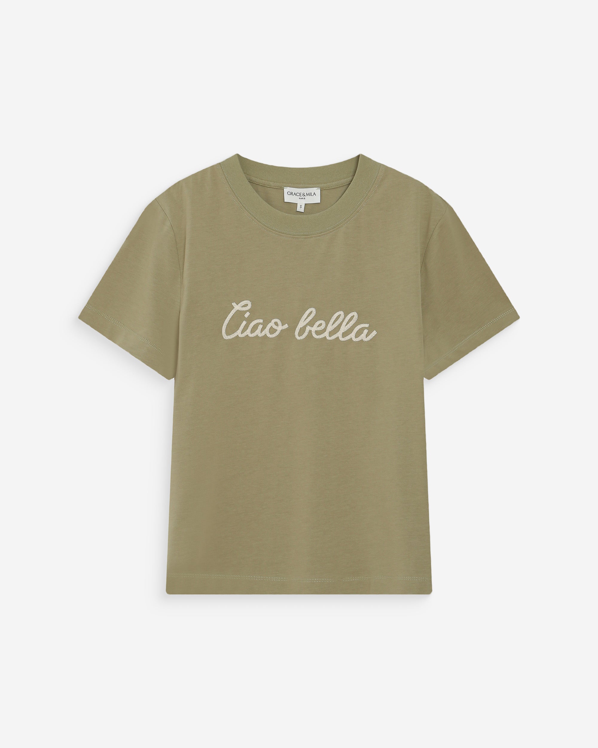 T-shirt à message sauge Vanders