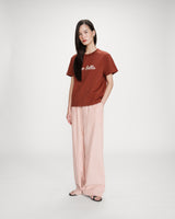 T-shirt à message terracotta Vanders