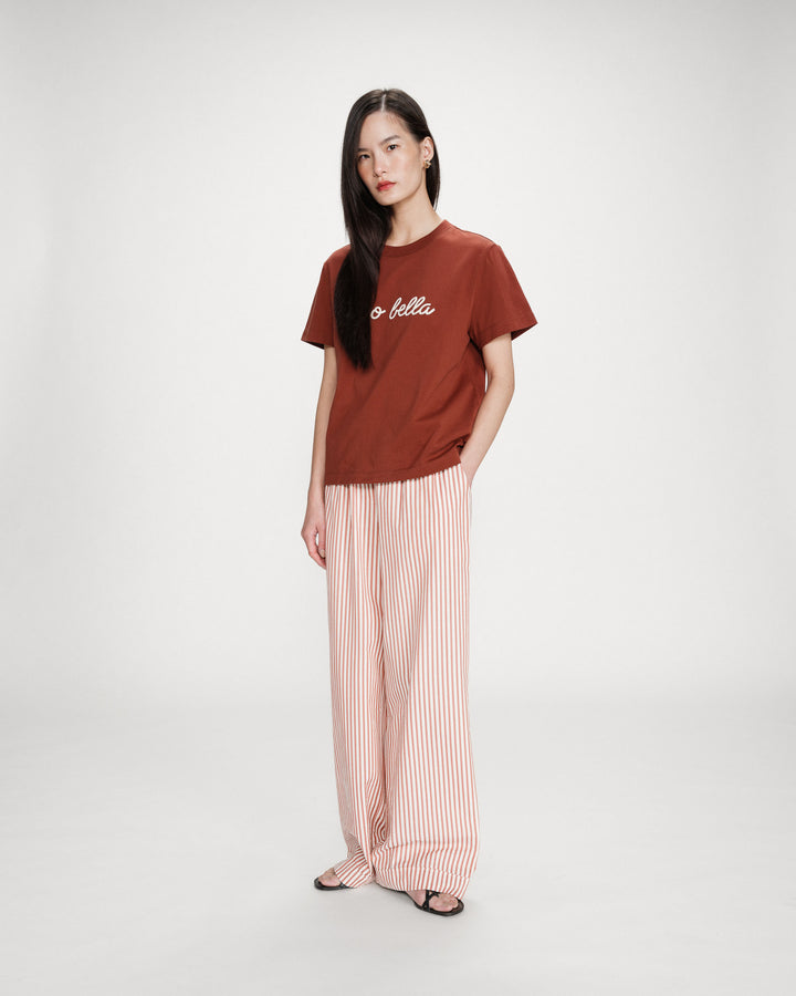 T-shirt à message terracotta Vanders