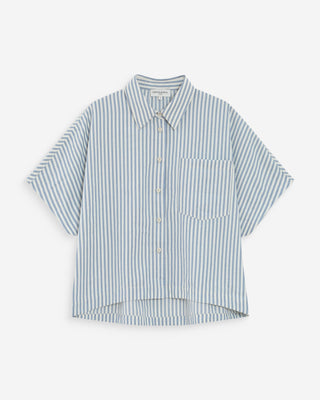 Chemise large à rayures bleuet Vercia