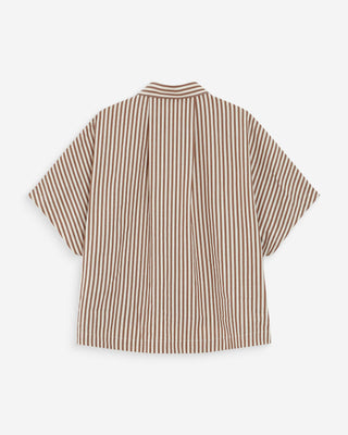 Chemise large à rayures mocha Vercia