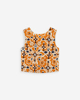 Top recto estampado cognac Venise