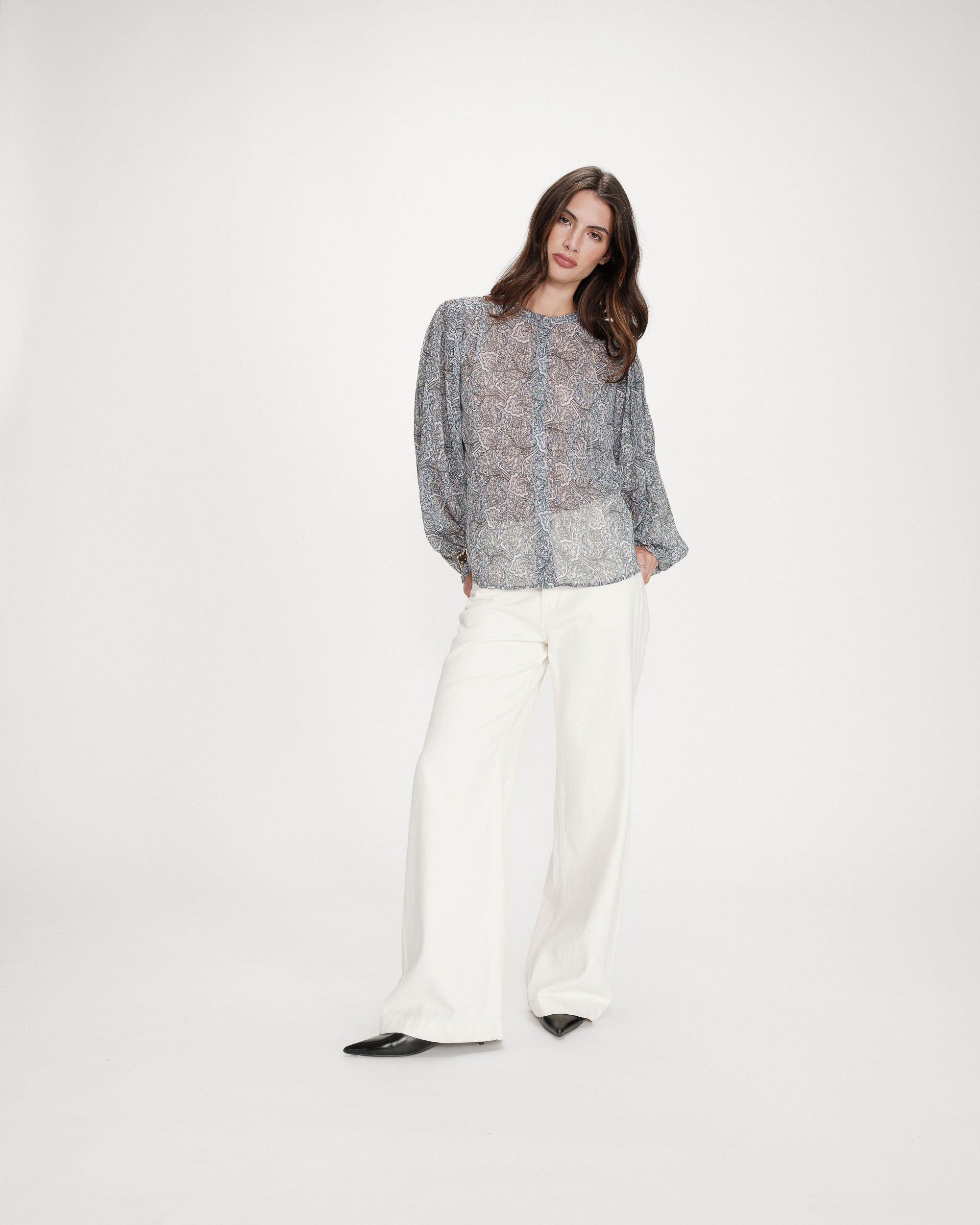 Blusa estampada bohemia ciel Vertueuse