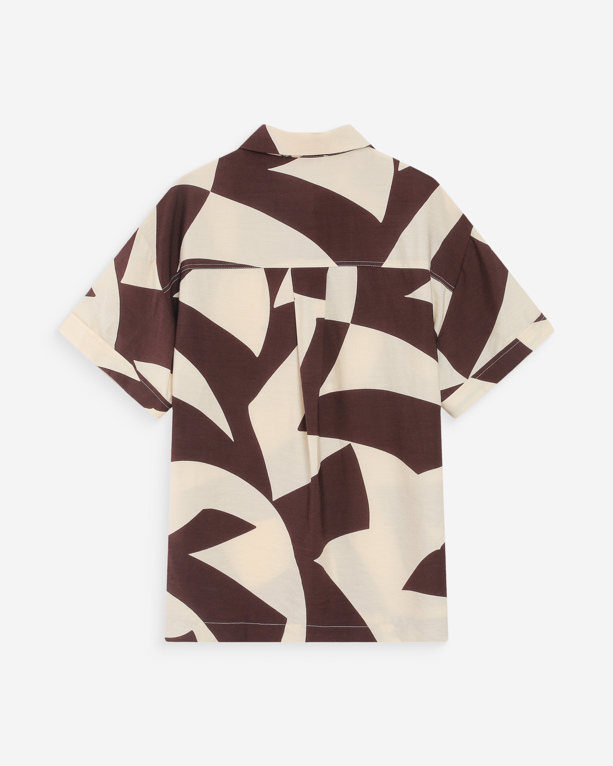 Chemise courte imprimée chocolat Veil