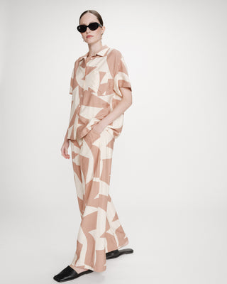 Chemise courte imprimée mocha Veil