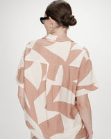 Chemise courte imprimée mocha Veil