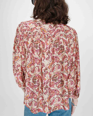 Blouse imprimée florale peche Vezia