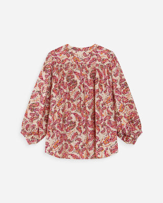 Blouse imprimée florale peche Vezia