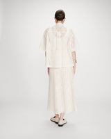 Chemise droite en dentelle ecru Vendel