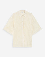 Chemise droite en dentelle ecru Vendel